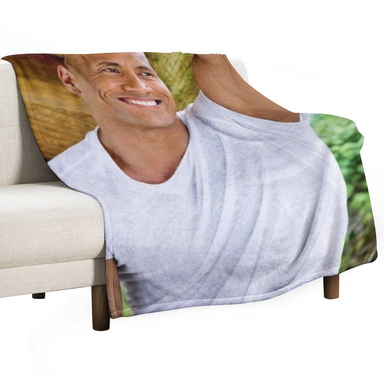 dwayne johnson Throw Blanket Thermal Decorative Sofas Luxury Designer Furry Blankets 30x40in