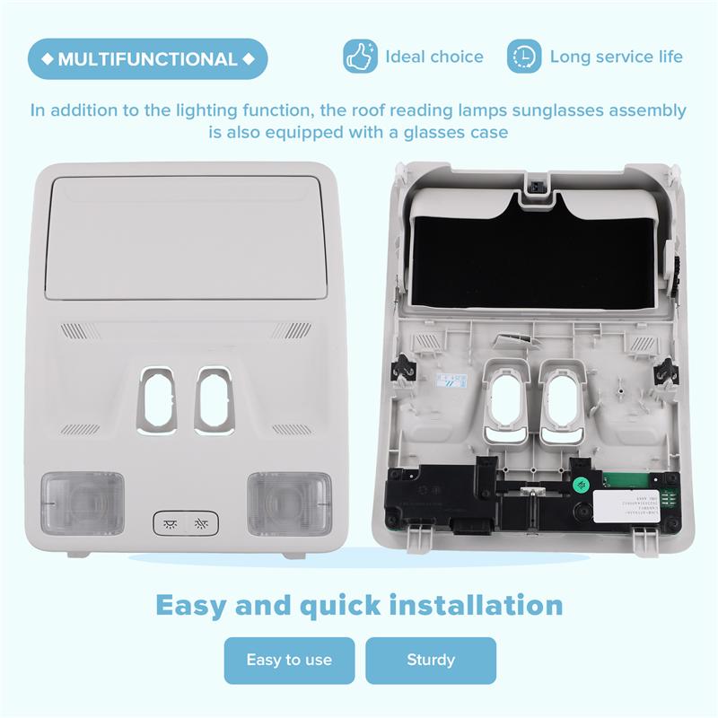 Ac29-Roof Reading Lamp LJ6BA519A58CA Overhead Console Dome Map Light Glasses Case For Ford Edge 19-24 LJ6B-A519A58-CA