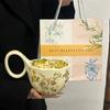 High-value Birthday Gift, Retro Osmanthus Song Handle Cup, Ceramic Mug, Gift Box for Girls' Girlfriends