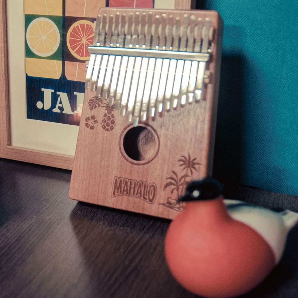 MAHALO Kalimba Daumenklavier 17 Tasten Hawaiianisches Design HWI M-KALIMBA
