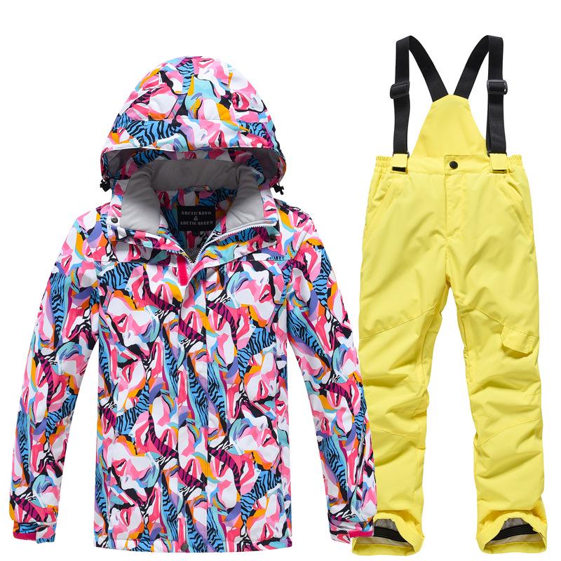 Children's Thickened Two-Piece Ski Suit for Boys and Girls - Warm Outdoor Winter Wear