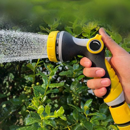 Water Hose Nozzle Sprayer Thumb Control 10 Modes Heavy Duty Washing Garden Watering Hose Spray Nozzle Yard Supply