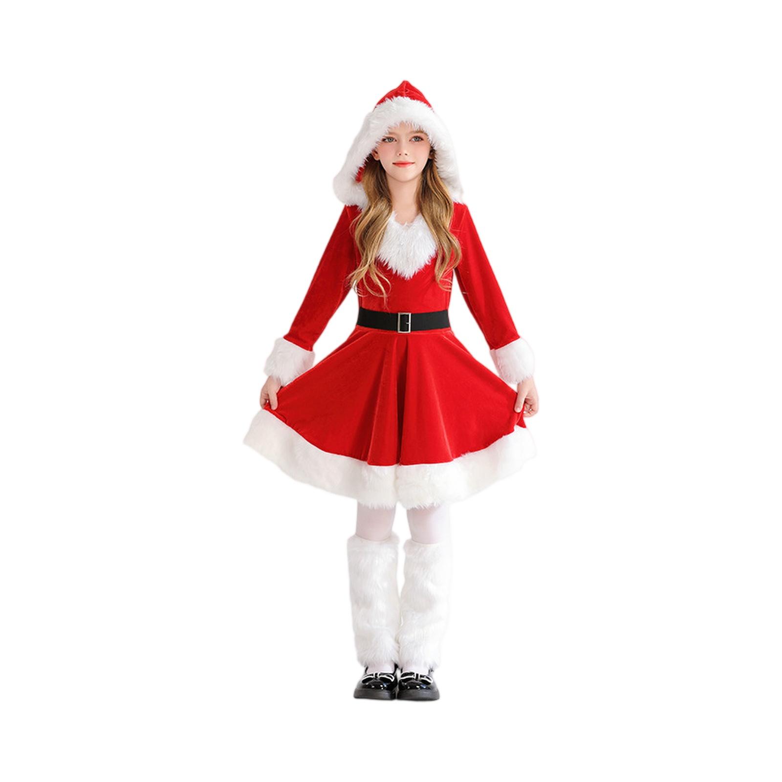 

Girls Red Christmas Dress - Long Sleeve Party Gown 120 красный