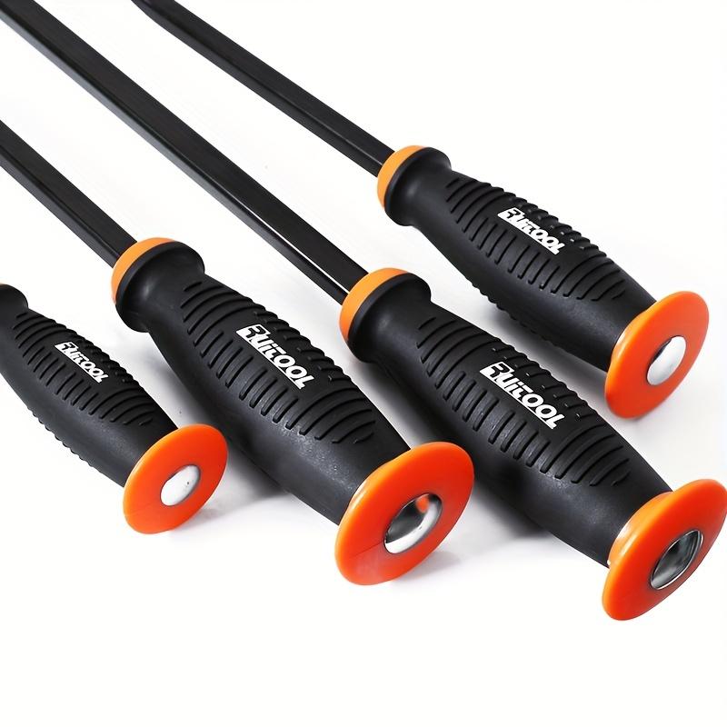 Wytrzymały łom klasy przemysłowej pogrubiony łom z kątową końcówką ochronna nasadka do uderzania młotkiem uchwyt do podważania i podnoszenia