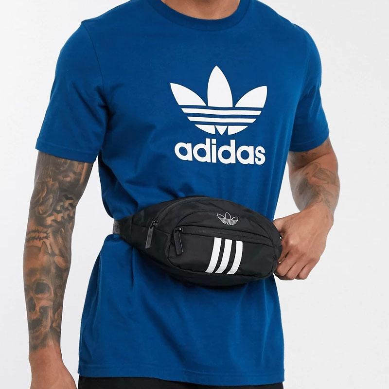 New Adidas Originals Polyester Sling Bag, Shoulder Bag, Crossbody Bag, Fanny Pack Regular Unisex Black CM3824