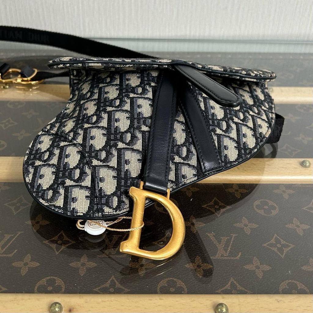 [Usato] Mini Borsa a Sella Dior 'Jacquard Dior Oblique Blu' - Eccellente #1VEM4H0