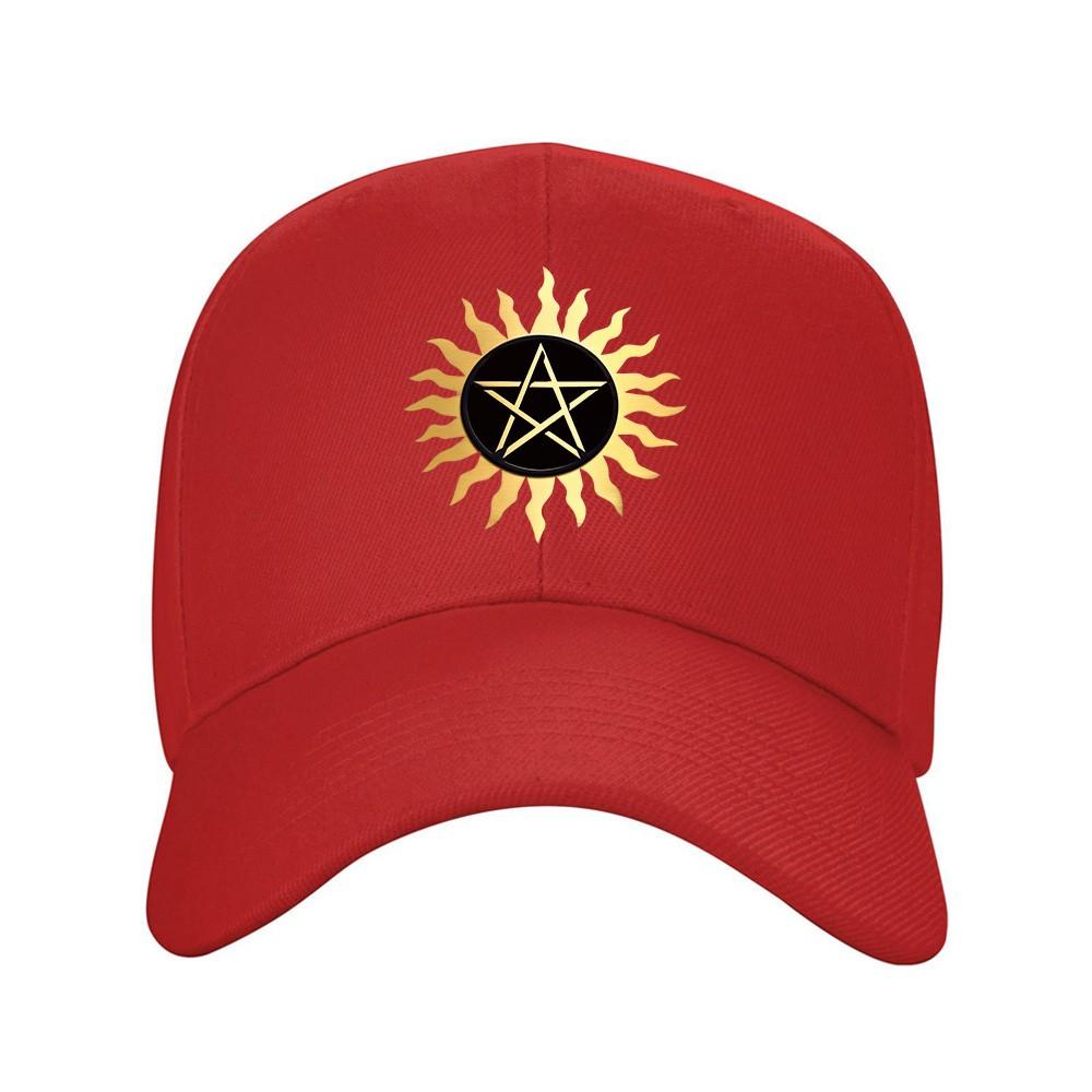 Mystical Sun Pentagram Baseball Cap Unisex Adjustable Polyester Outdoor Casual Sun Hat