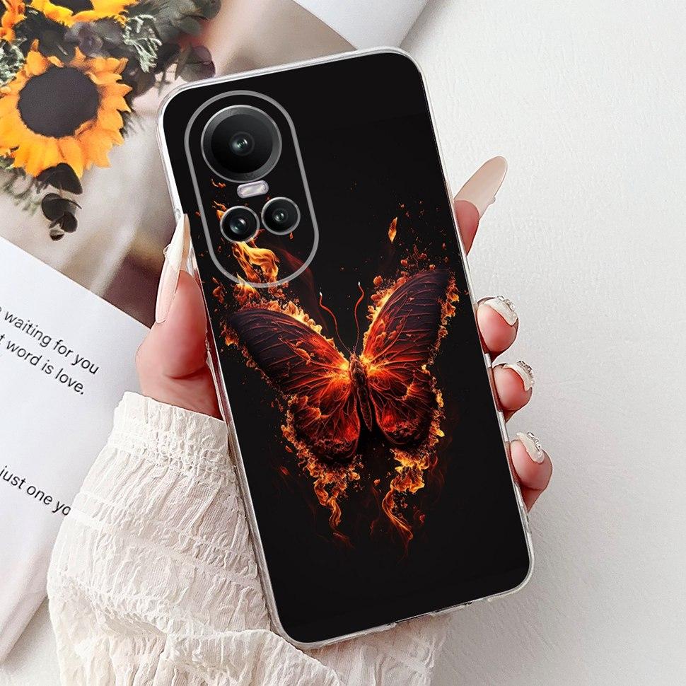 For OPPO Reno10 5G Case CPH2531 Luxury Cat Cartoon Cover Clear Silicone Soft TPU Phone Case For OPPO Reno 10 Reno10 Back Covers