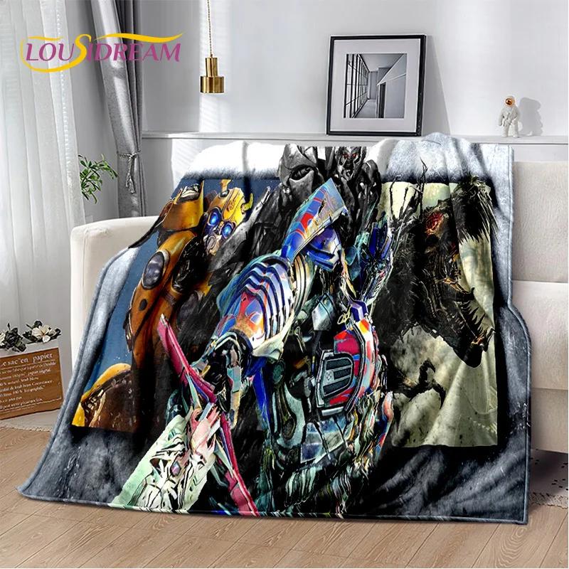 HD Cartoon T-Transformers  Autobots 3D Soft Blankets,Keep Warm Throw Blanket for Picnic Beds Sofa Home Bedroom Gifts Kids Hiking