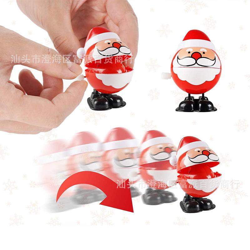 Christmas Spring Toy That Can Walk After Being Wound Up Santa Claus and Reindeer Spring Toy Children's Christmas Gift