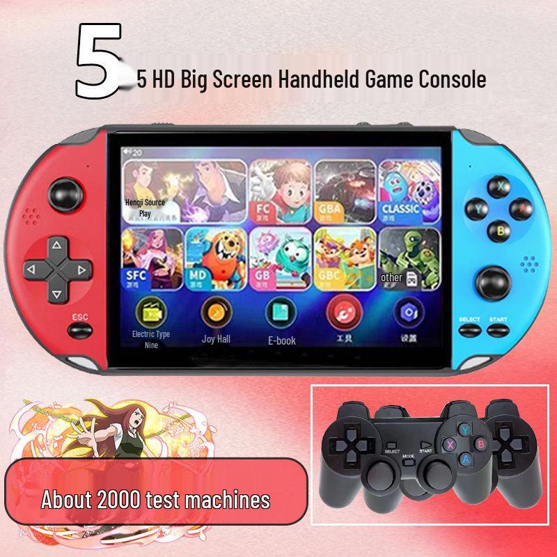 7-Inch HD Handheld Game Console with Joystick and Retro Arcade Games