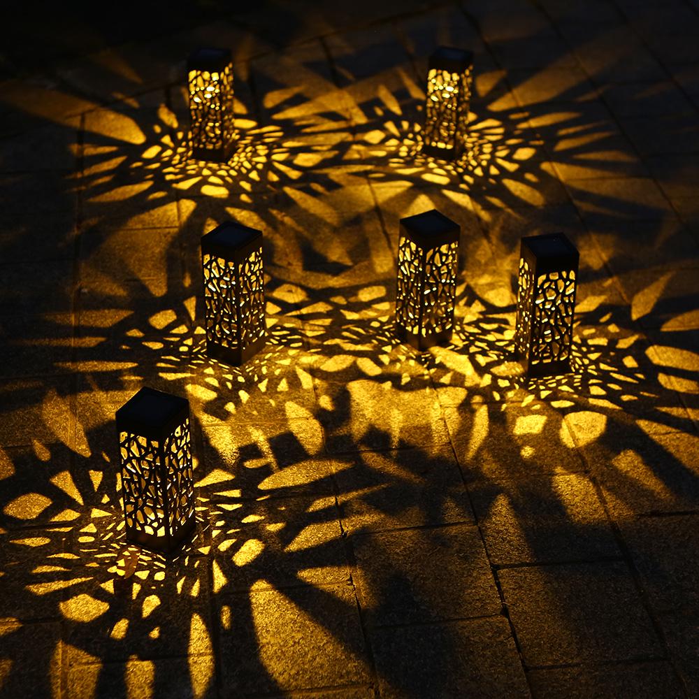 Tomshine DC2V Solar Powered Energy LEDs Lawn Lamp Hollow Pattern Design Lighting Sensor Decorative