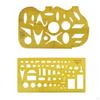 Landscape Templates Ruler Set Drainage Drafting Tools Measuring Symbols Orange Stencil for bathroom