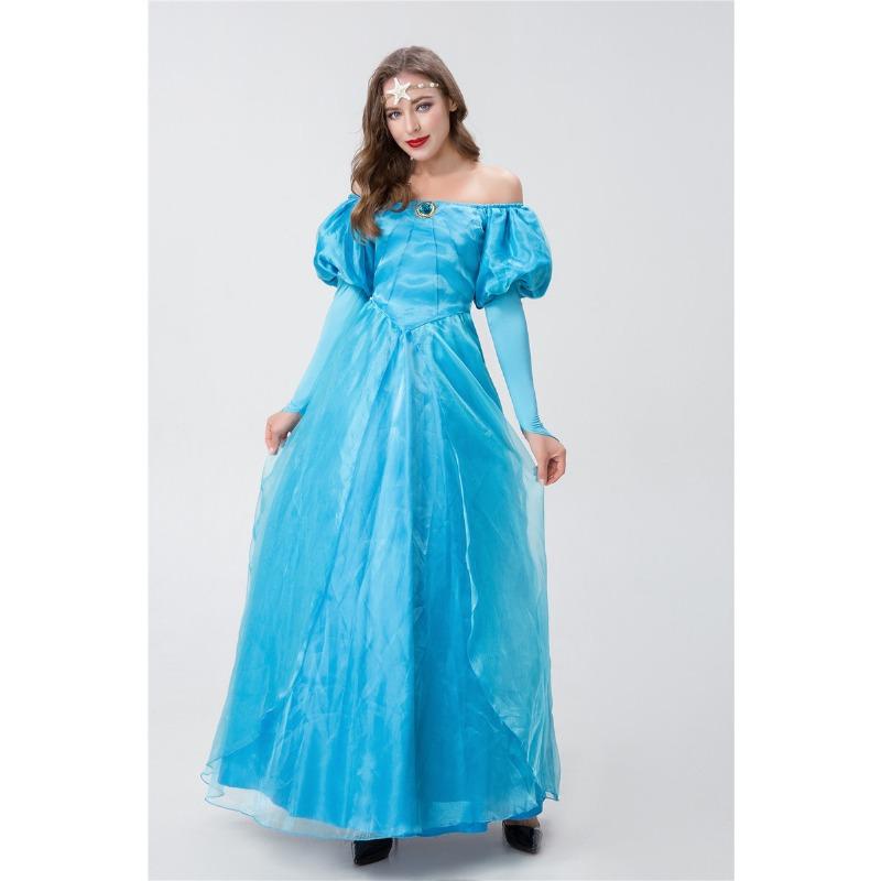 

Хэллоуин синее платье принцессы костюм Золушки костюм, платье принцессы Сэнди сценический костюм XXL