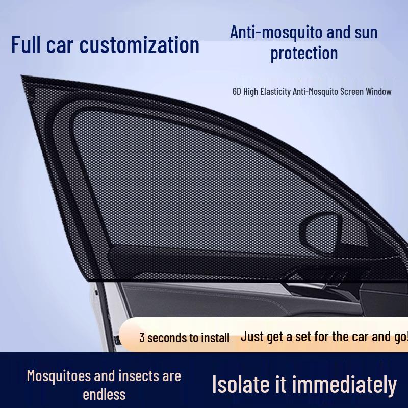 Sedan Car Window Anti-Mosquito Mesh Sunshade and Insect-Proof Net