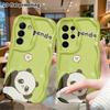 Phone Case: 2D Flat Samsung Galaxy A34 A35 S20 S22 S21 FE Plus Ultra Protective Case, Shy Little Panda, Christmas and Halloween Gifts