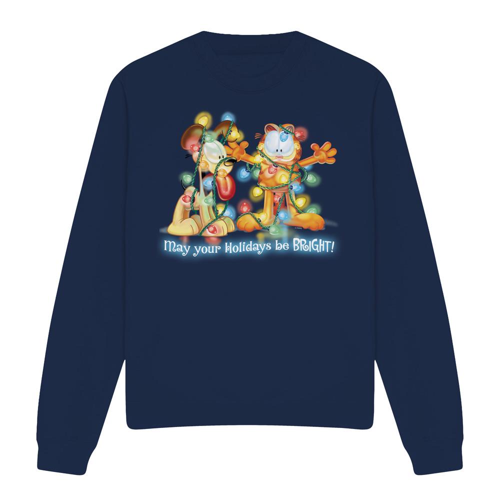 Garfield Unisex-Erwachsenen-Sweatshirt Bright Holidays