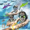 Pool Diving Toys, Underwater Swimming Pool Toys for Ages 4-8, Diving Rings and Training Sharks for Learning To Swim, 8 Pack