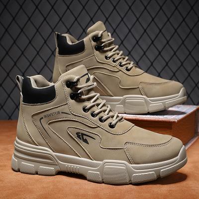 Modische lässige Stiefeletten für Herren Motorradstiefel Weiches Leder Atmungsaktive Wanderschuhe Herren Arbeitsschuhe