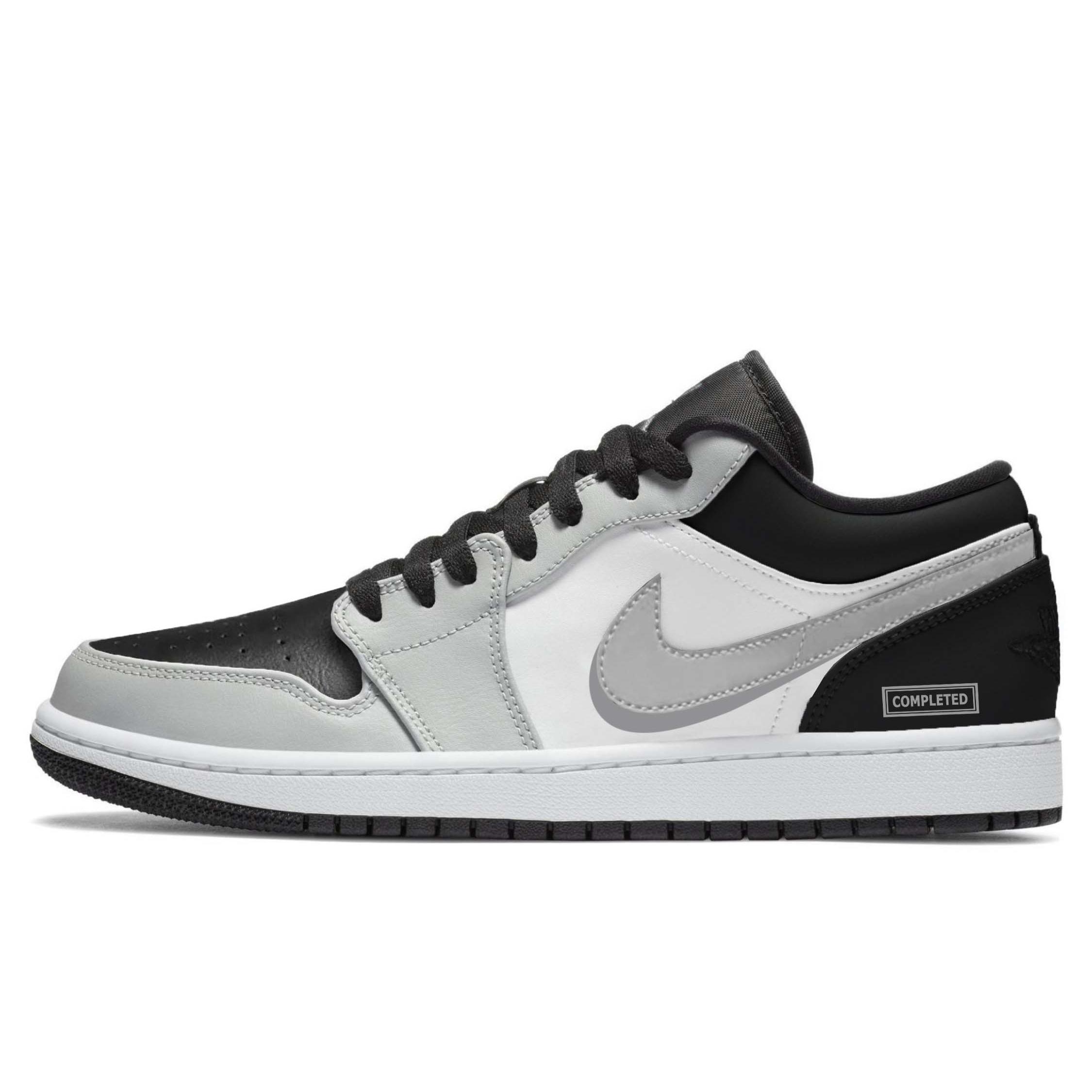 

Jordan Air Jordan 1 Cushioning, Wear Resistant Low top Vintage Basketball Shoes Unisex Concrete Gray 553558-043(Team97-) 44.5