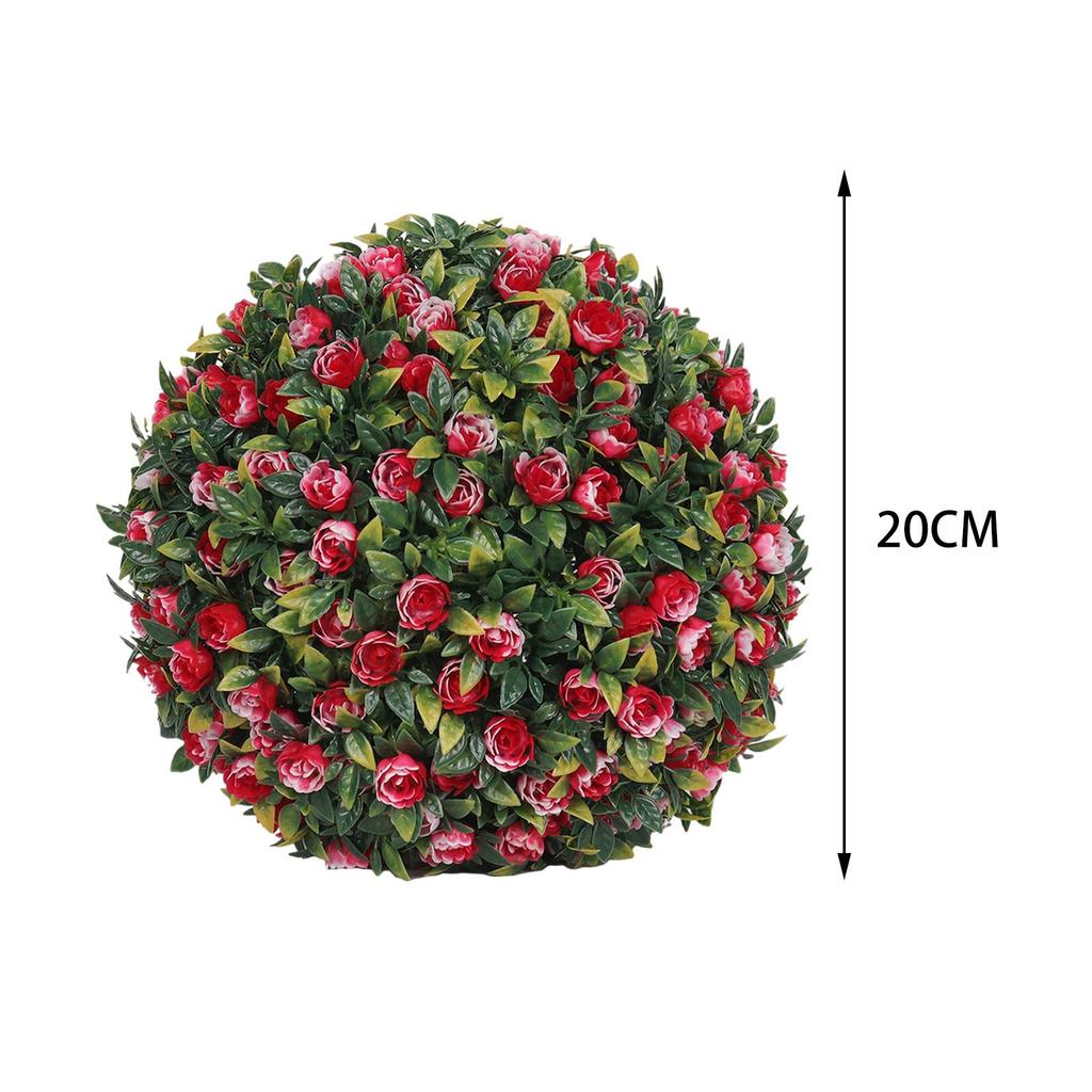 Simulation Plant Flower Hanging Topiary Ball 7.8inch Multifunctional Easily Install Decoration PE Material for Backyard Balcony