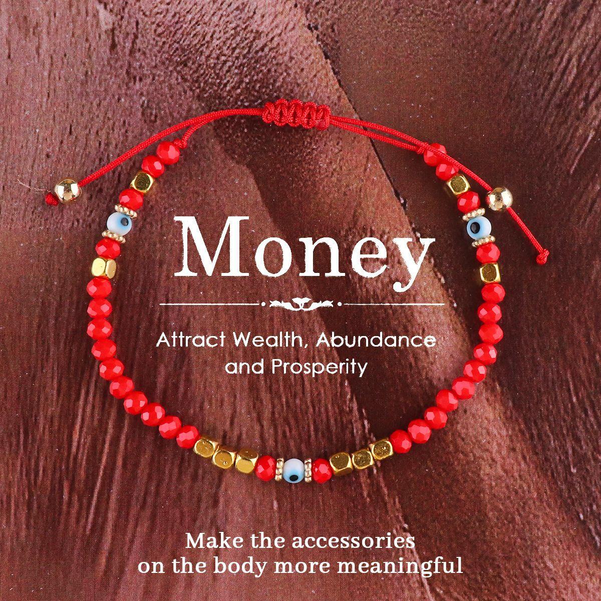JYL TS Bracelet Stretch  Evil Eye Palm Charm Wards Off Negativity & Attracts Luck Devil s Eye Red Beaded школьный автобус желтый