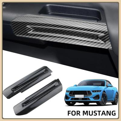 For Ford Mustang 2016-2026 Auto Imitation Carbon Fiber Interior Door Armrest Trims Decoration Cover Stickers Car Accessories