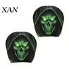 Vehicle Interior Comfort Accessories Halloween Car Headrest Cover, Scary Pattern Print Stretchable Soft Fabric Guard Protector, Breathable Polyester