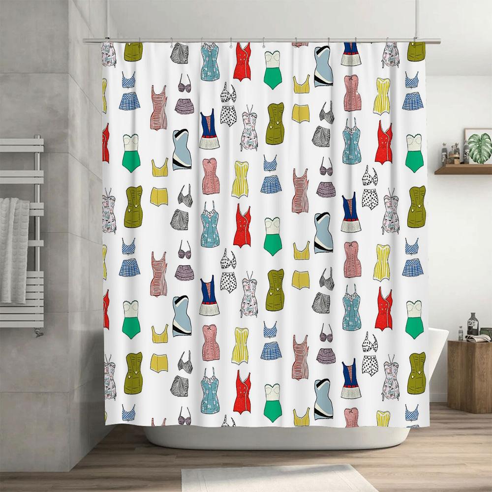 Bathroom Shower Curtain Sets Vintage Floral Pattern Waterproof Fabric Decor Farmhouse Rustic Coastal Home Decor Modern Style