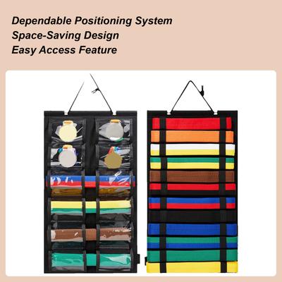 Martial Arts Belt Display Holder Felt Wall Organizer Holder for Wrestling Belt Save Space Displaying Rack Martial Art Learner