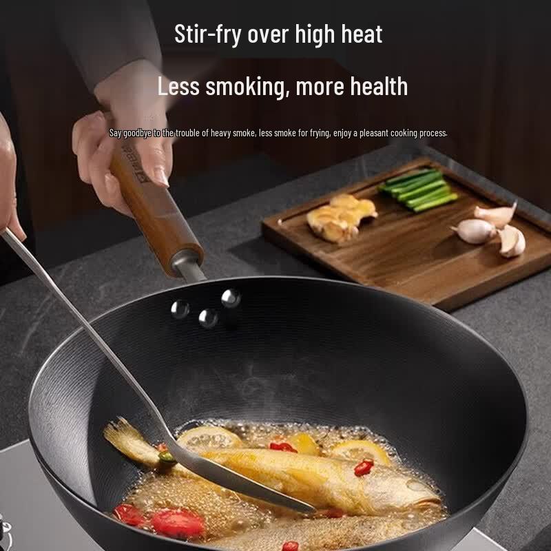 KOBACH Ancient Titanium Cast Iron Wok