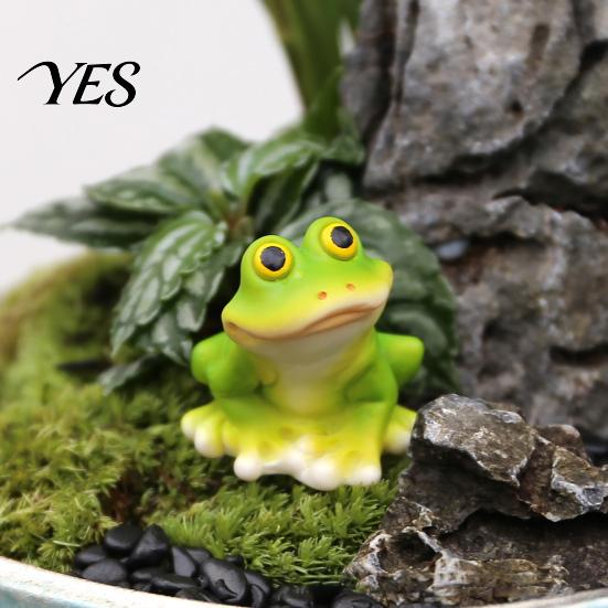Small Tabletop Garden Decor Mini Resin Frog And Turtle Statues, Micro Landscape Animal Ornaments, Succulents Planter Embellishments Figurines for Pots