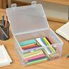 Large Capacity Transparent Plastic Storage Box with Lid, File Organizer, Multi-Layer Folder, Suitable for Home, School and Office Supplies