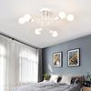 Modern Minimalist Indoor Wrought Iron Multi-Head Ceiling Light for Living Room, Restaurant, and Bedroom