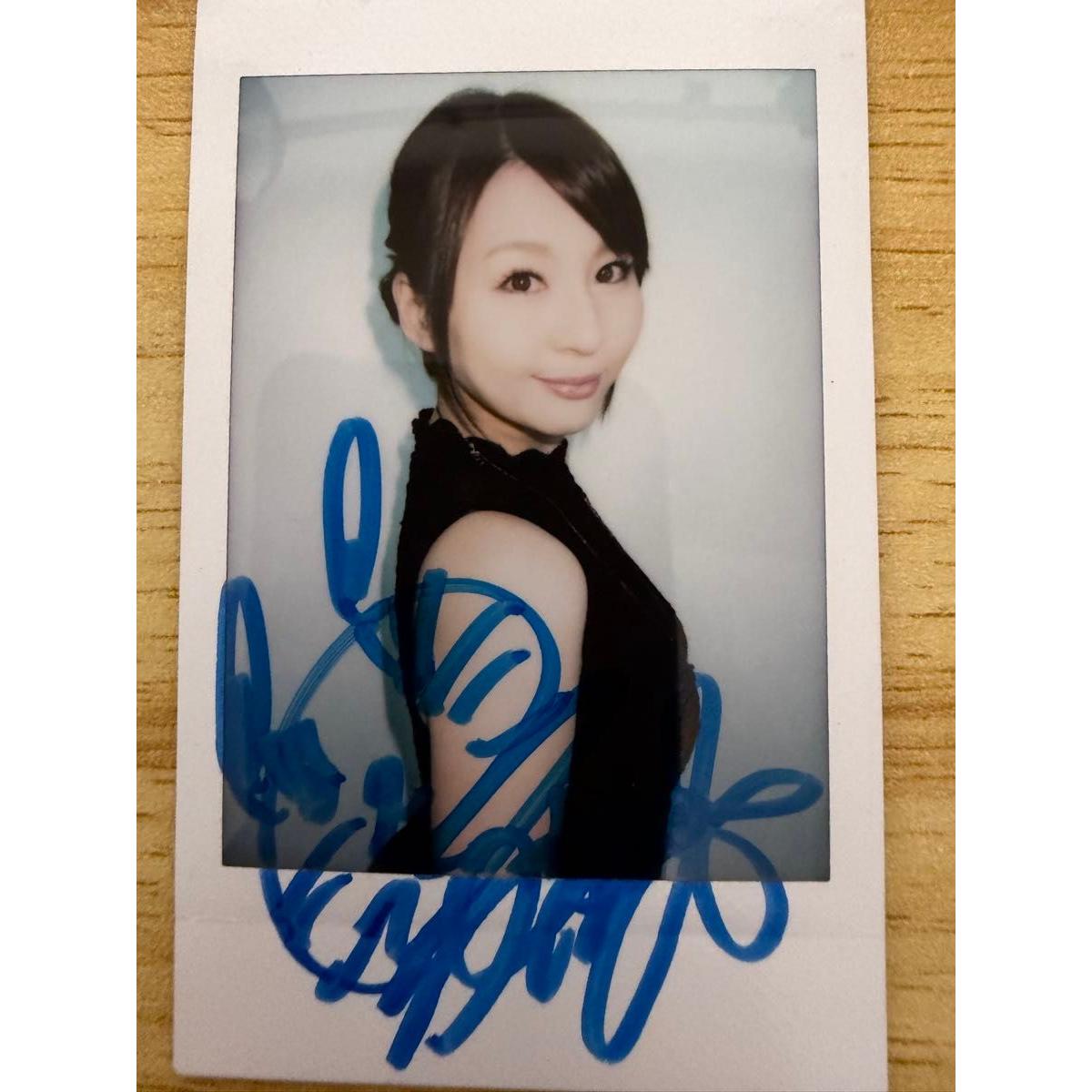 Used Yui Tatsumi autographed instax with clear case