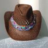 Women's Cowboy Straw Hat 2024 New Western Cowboy Sun Hat Spring Knight Hat Men's Jazz Hat Summer Cowboy Hat Sombrero Hombre