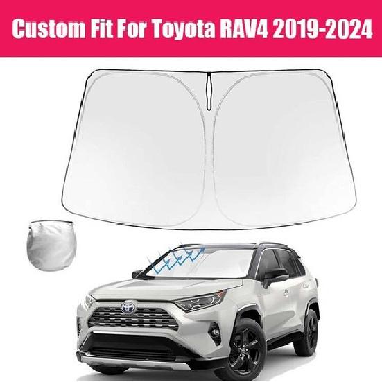 Custom For Toyota RAV4 2019-2024 Car Windshield Sun Shade UV Block Cover Visor