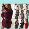 Stylish Women's Oversized Hoodie Dress Long Pullover Sweatshirt For Winter Wear