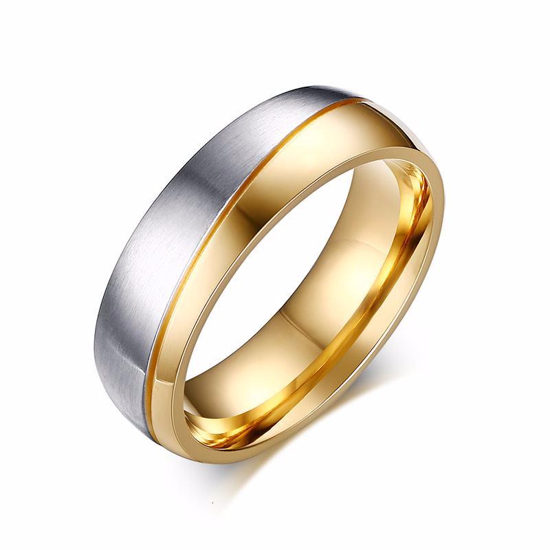 Vnox Goldfarbener Ehering für Damen und Herren, Schmuck, Edelstahl, Verlobungsring, Paar, Jahrestag, Geschenk, erstaunlicher Preis