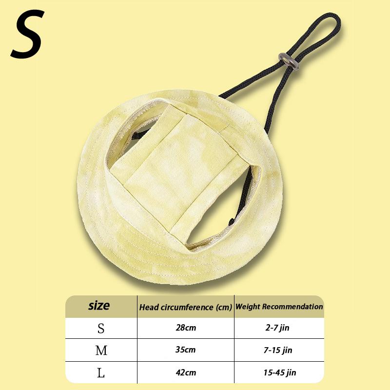 Cat Hat Dog Sun Hat Ear-Exposing Head Cover Pet Fisherman Hat Head Accessory