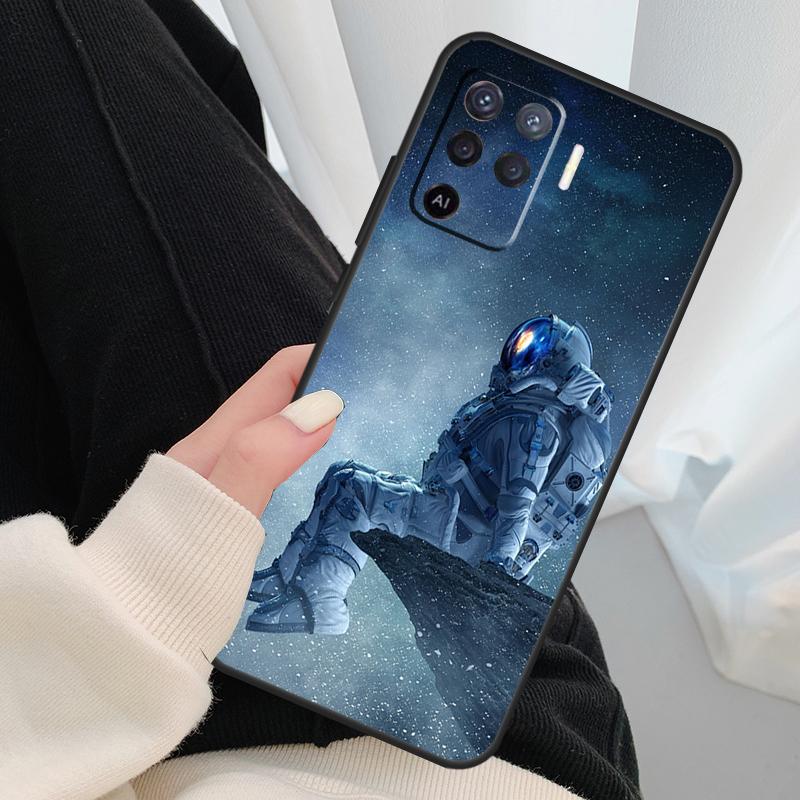 Astronaut Star Space Case For Oppo A17 A57 A77 A40 A78 A54 A74 A94 A76 A16 A96 A18 A60 A80 A38 A58 A98 A15 A5 Pro