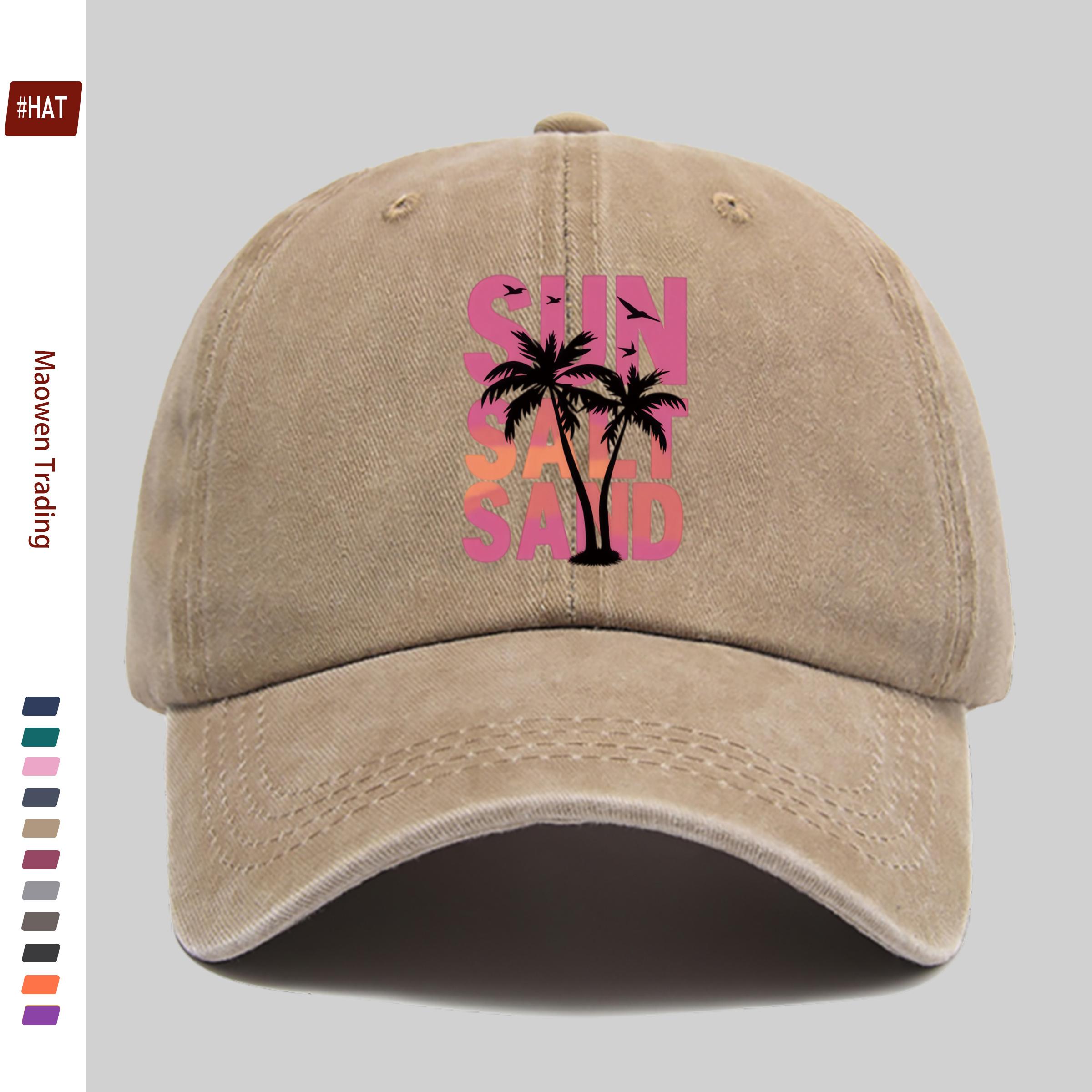 pc Palm Tree Pattern Fashion Printed Baseball Cap Trucker Sun Hat Comfortable and Lightweight Dad Hat Beach Party Decorative 1pc