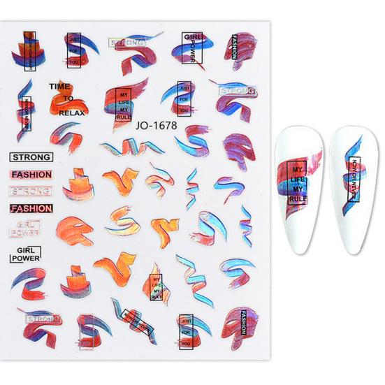 Yousheng Nail Sticker Self-Adhesive Waterproof Multiple Styles Sparkling Flower Type Fingernail Sticker DIY Nail Art Nail Supplies