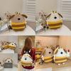 Cute Cartoon Bee Dog Design Children Backpack With Plush Pendant For School And Travel Use