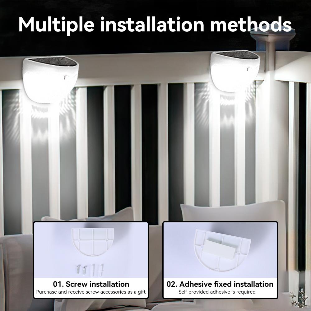2/4/8 Pcs Solar Fence Light Outdoor Lighting Wall Lamps Garden Energy Light Festoon Decoration LED For Garden Step Patio Stairs