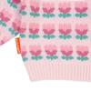 Dudu   Dodo Pink Tulip Toddler Long Sweater Dkztsr01