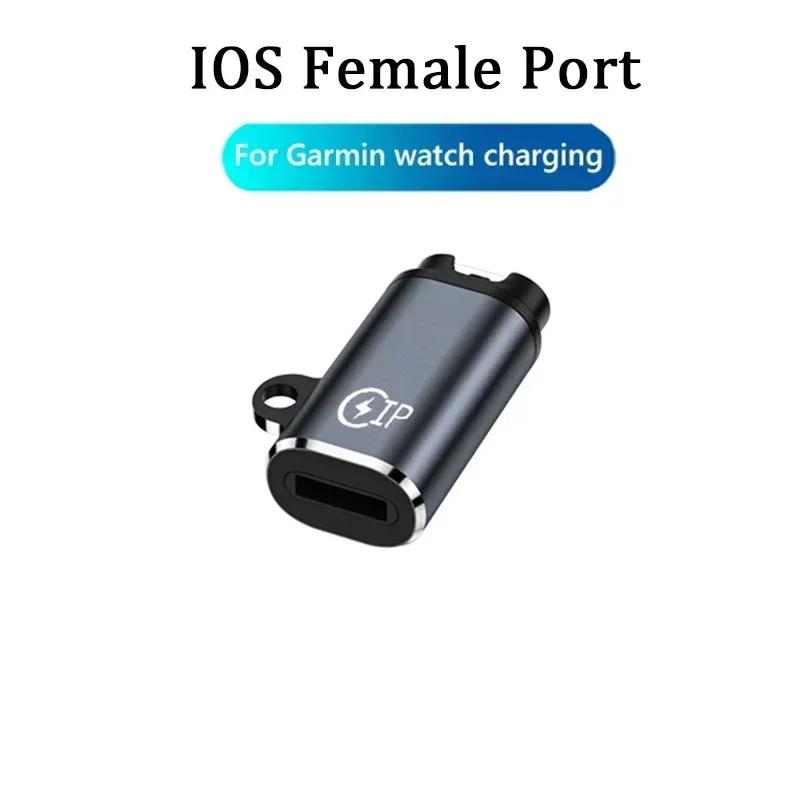 Für Garmin Uhr USB C/Micro/IOS Ladeadapter Ladekabel Konverter für Garmin Fenix 7X 7S Forerunner 955 965 Vivoactive 4