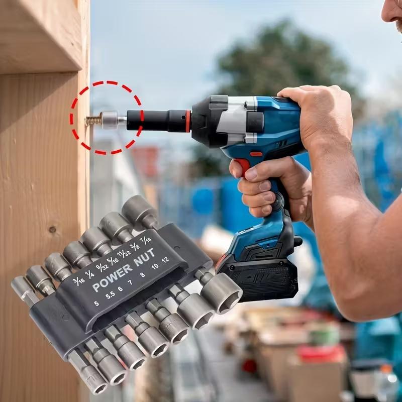 9/14PCS Hexagon Nut Driver Drill Bit Socket Screwdriver Wrench Set Drill Bit Adapter for Electric Screwdriver Handle Tool