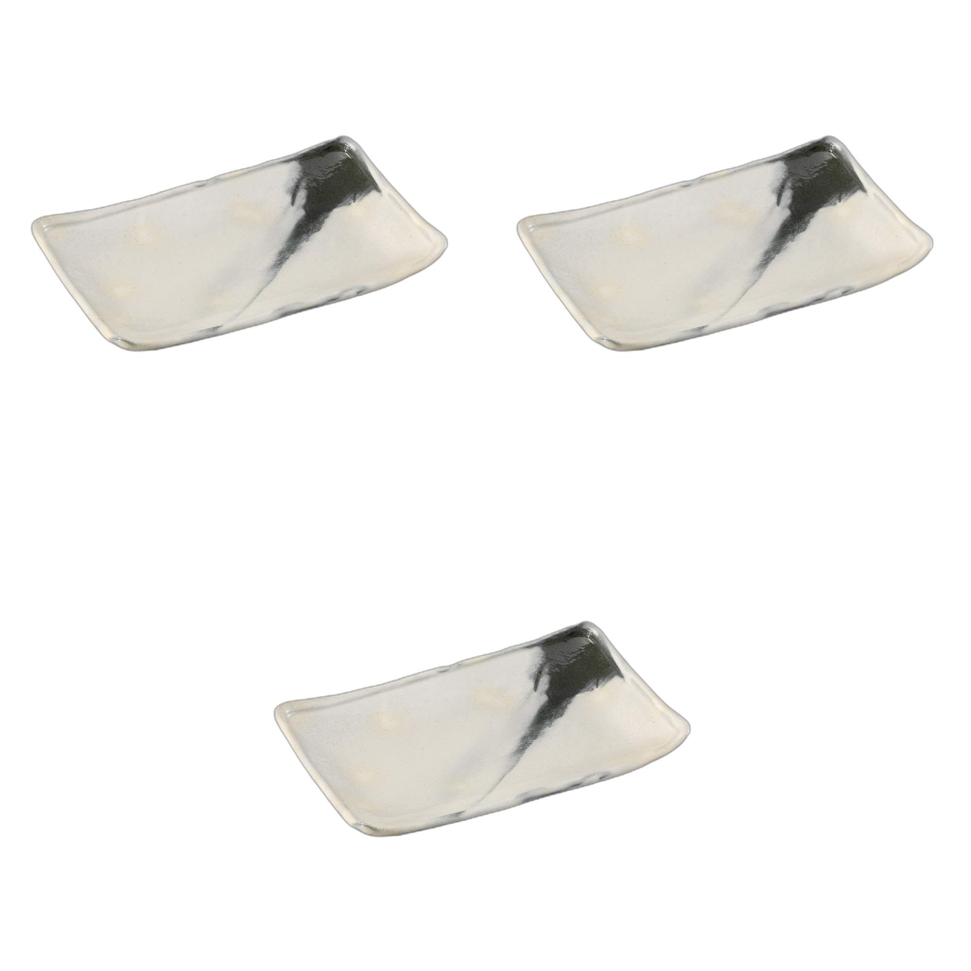 

Set of 3 White Cosmetic Blurred Ceramic Plates x 15 x Setomonohonpo Ceramic Plates 8.0 [24 2.5 cm]