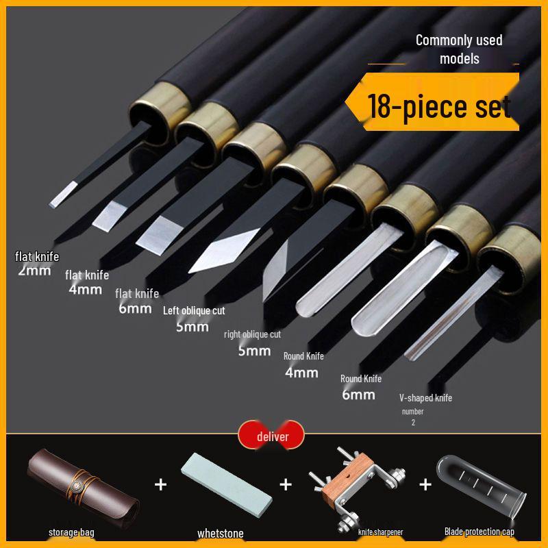 

Набор ножей для резьбы: Деревообрабатывающие инструменты, Студенческая гравюра на дереве, Резьба по грецкому ореху, Печать